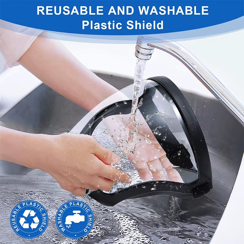 Máscara de Protección Facial Completa con Filtro PM2.5 Antivaho Reutilizable