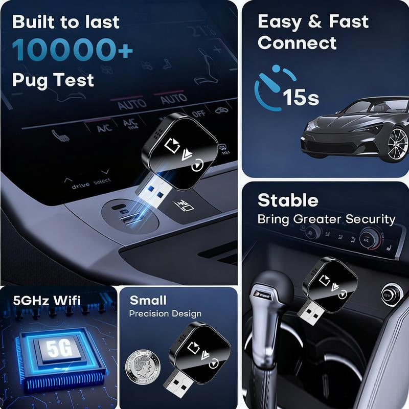 Adaptador CarPlay y Android Auto Inalámbrico