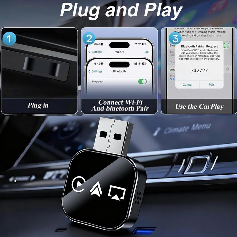 Adaptador CarPlay y Android Auto Inalámbrico